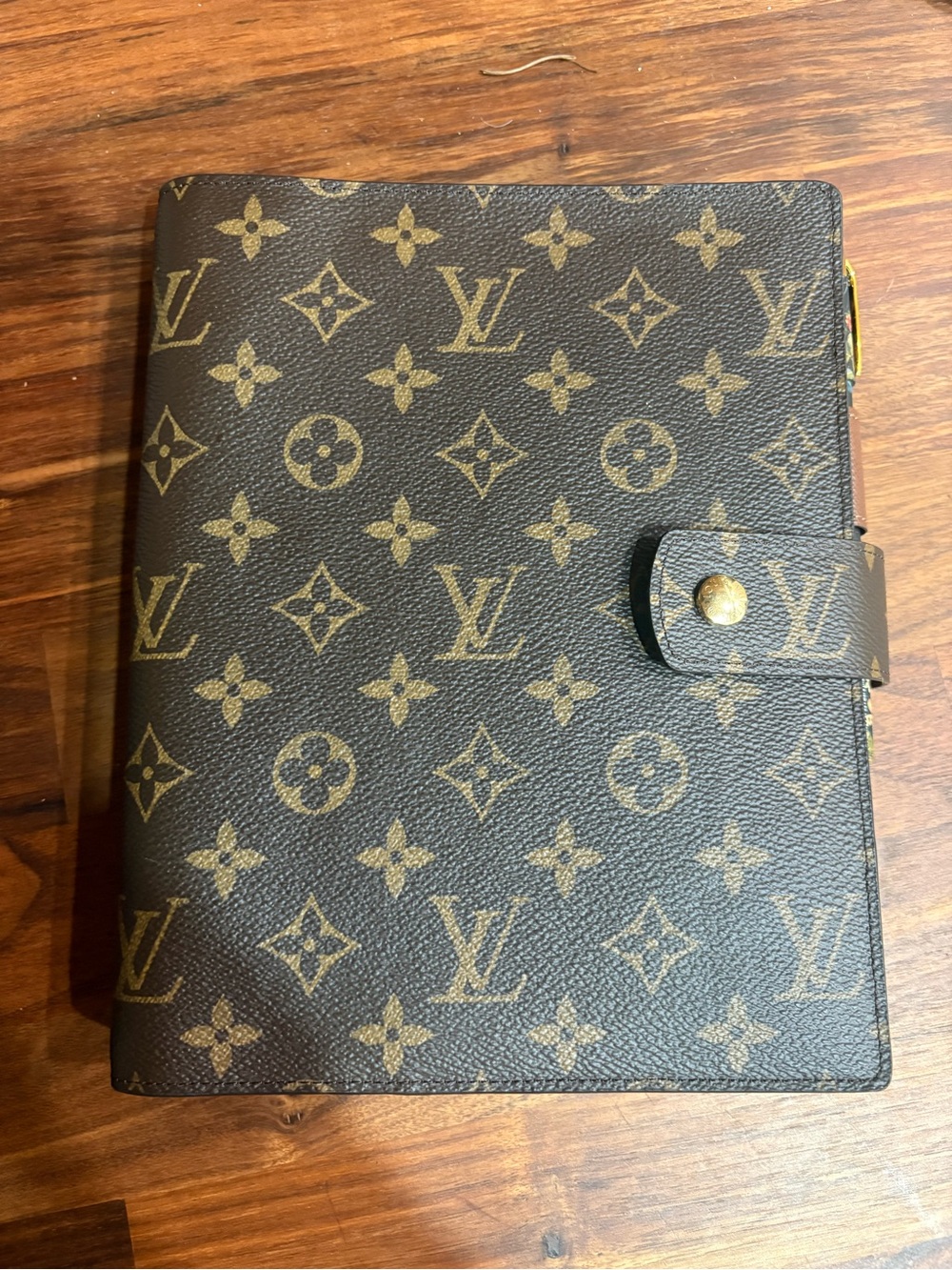 Louis Vuitton Brown Monogram Canvas Men's Agenda Cover with COA